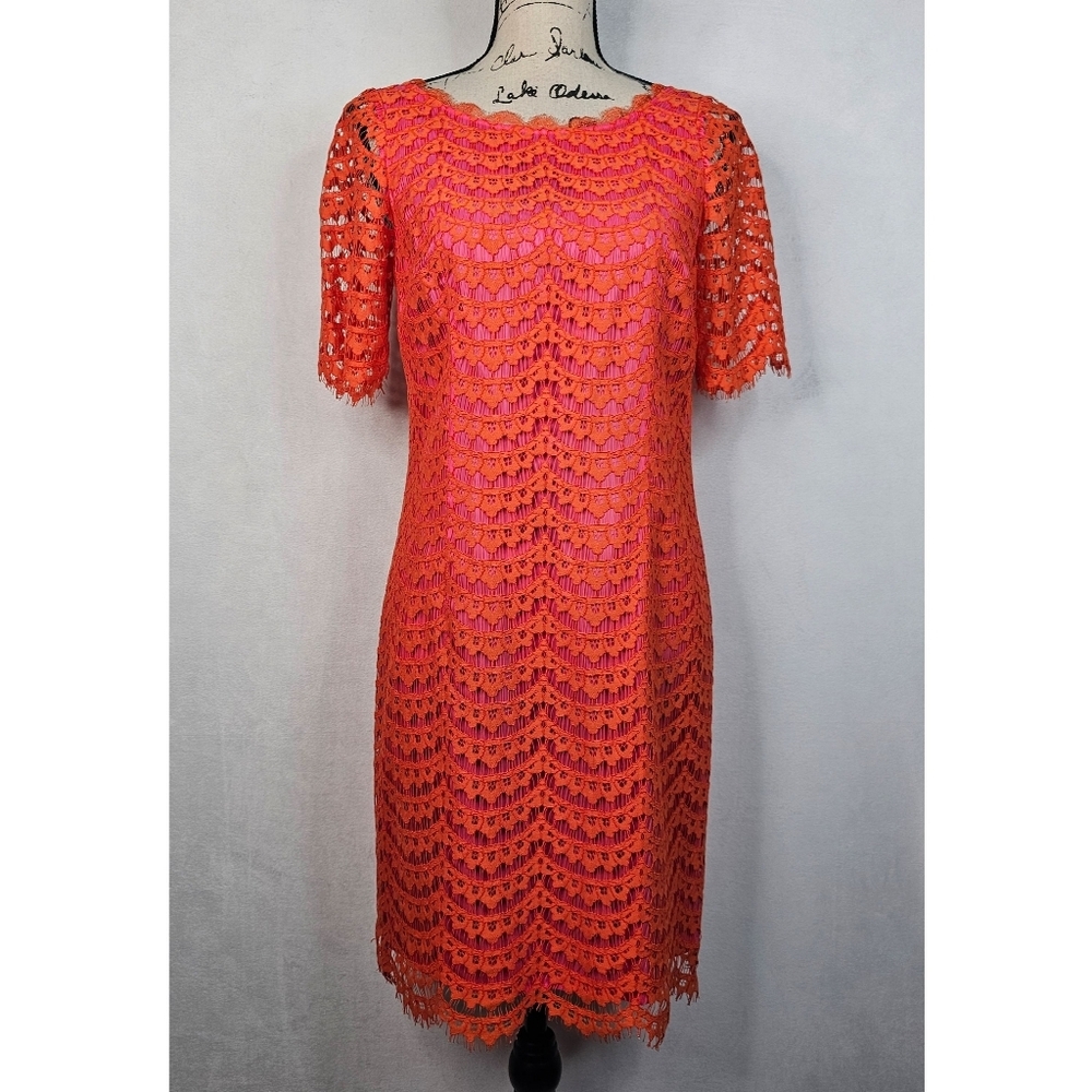 Boden lace overlay midi dress sz 4